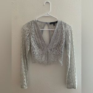 For love and lemons lace crop top size extra small